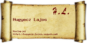 Hugyecz Lajos névjegykártya